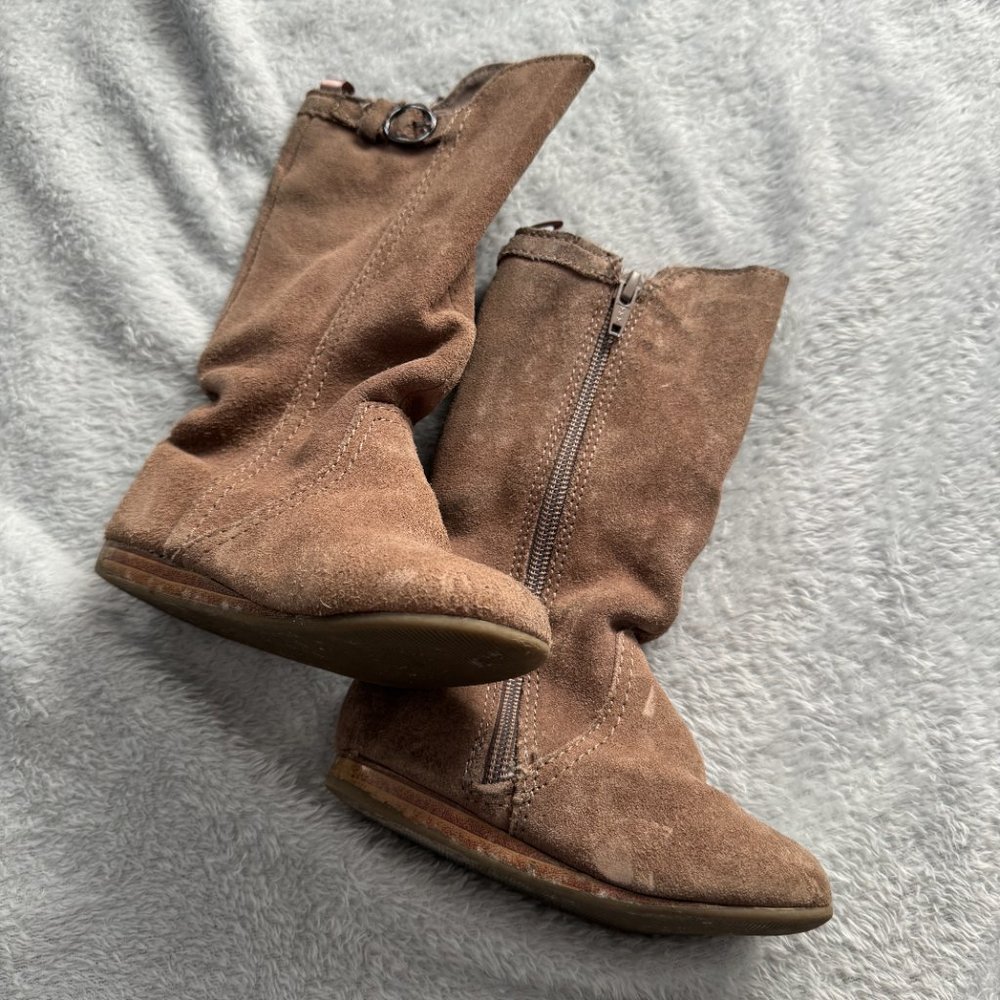 Baby Gap Brown Suede Tall Boots EUC Sz Toddler 8
